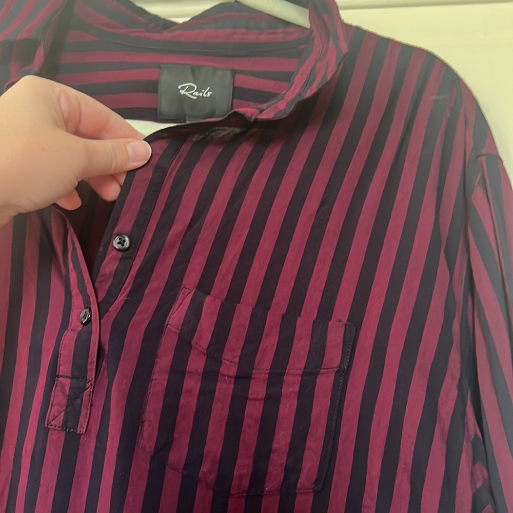 Rails Button Neck Top - image 3